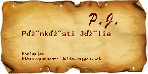 Pünkösti Júlia névjegykártya