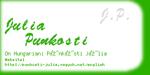 julia punkosti business card